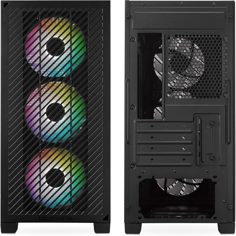 Cooler Master Elite 301 - Mini-Tower (Micro-ATX, ITX), 3 Ventole Aspirazione ARGB 120 mm (1200 RPM), Supporta Radiatore Fino a 280 mm o GPU Da 365 mm, Copertura PSU Ventilata, USB 3.2 Gen1 Type-C - Black Cooler Master Elite 301 - Mini-Tower (Micro-ATX, ITX), 3 Ventole Aspirazione ARGB 120 mm (1200 RPM), Supporta Radiatore Fino a 280 mm o GPU Da 365 mm, Copertura PSU Ventilata, USB 3.2 Gen1 Type-C - Black
