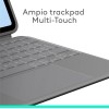Logitech Combo Touch per iPad Air da 11 pollici (M2), iPad Air (4ª e 5ª generazione - 2020, 2022)(2024) Custodia con tastiera - Tastiera retroilluminata staccabile con supporto, ITA QWERTY - Grigio