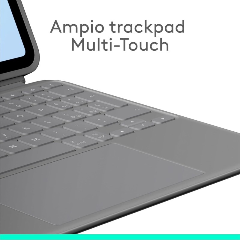 Logitech Combo Touch per iPad Air da 11 pollici (M2), iPad Air (4ª e 5ª generazione - 2020, 2022)(2024) Custodia con tastiera - Tastiera retroilluminata staccabile con supporto, ITA QWERTY - Grigio