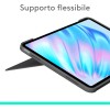 Logitech Combo Touch per iPad Air da 11 pollici (M2), iPad Air (4ª e 5ª generazione - 2020, 2022)(2024) Custodia con tastiera - Tastiera retroilluminata staccabile con supporto, ITA QWERTY - Grigio