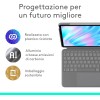 Logitech Combo Touch per iPad Air da 11 pollici (M2), iPad Air (4ª e 5ª generazione - 2020, 2022)(2024) Custodia con tastiera - Tastiera retroilluminata staccabile con supporto, ITA QWERTY - Grigio