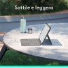 Logitech Combo Touch per iPad Air da 11 pollici (M2), iPad Air (4ª e 5ª generazione - 2020, 2022)(2024) Custodia con tastiera - Tastiera retroilluminata staccabile con supporto, ITA QWERTY - Grigio