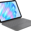 Logitech Combo Touch per iPad Air da 11 pollici (M2), iPad Air (4ª e 5ª generazione - 2020, 2022)(2024) Custodia con tastiera - Tastiera retroilluminata staccabile con supporto, ITA QWERTY - Grigio