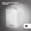 Mars Gaming MC-ELITE, Case PC Micro-ATX Metallo Alte Prestazioni, Design Mesh Laterale e Superiore, 3x Ventole FDB, Mini Tower Impugnature e Piedini Alluminio, Supporto Doppia PSU ATX e SFX, Bianco