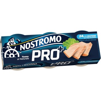 Nostromo – Tonno PRO+, 3 lattine da 65gr. Tonno proteico al naturale. Ricco di proteine, ideale per sportivi e per un’alimentazione equilibrata. - 195 g (Confezione da 1)