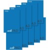 OFFICER PRODUCTS Blocco note formato A5, a quadretti, confezione da 10 pezzi, 100 fogli, 200 pagine, blocco note di carta, per scuola e ufficio, incollato sopra - A5 Blu OFFICER PRODUCTS Blocco note formato A5, a quadretti, confezione da 10 pezzi, 100 fogli, 200 pagine, blocco note di carta, per scuola e ufficio, incollato sopra - A5 Blu