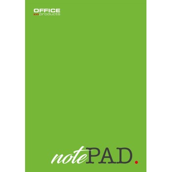 OFFICER PRODUCTS Blocco note formato A4, a quadretti, confezione da 10 pezzi, 50 fogli, 100 pagine, blocco note di carta, per scuola e ufficio, incollato sopra - A4 verde