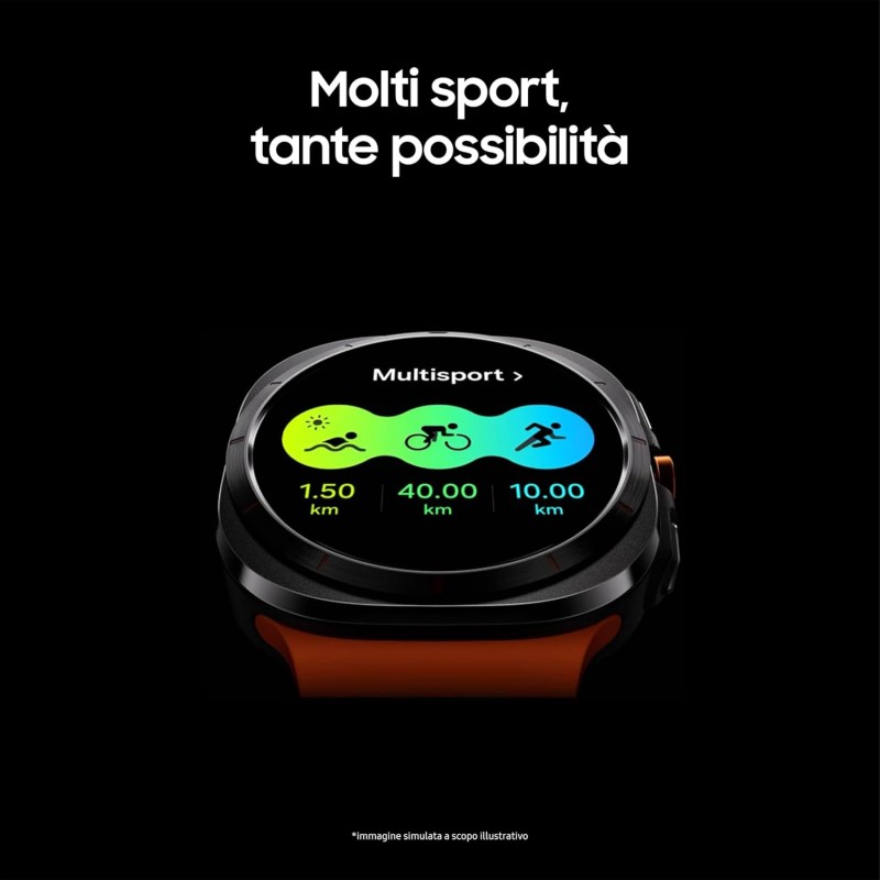 Samsung Galaxy Watch Ultra Smartwatch Galaxy AI, Resistenza estrema, Batteria a lunga durata, Sirena di emergenza, LTE, Cassa in titanio di grado aerospaziale 47mm Titanium Silver [Versione italiana] - Titanium Silver