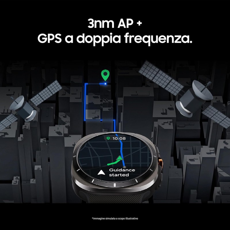 Samsung Galaxy Watch Ultra Smartwatch Galaxy AI, Resistenza estrema, Batteria a lunga durata, Sirena di emergenza, LTE, Cassa in titanio di grado aerospaziale 47mm Titanium Silver [Versione italiana] - Titanium Silver