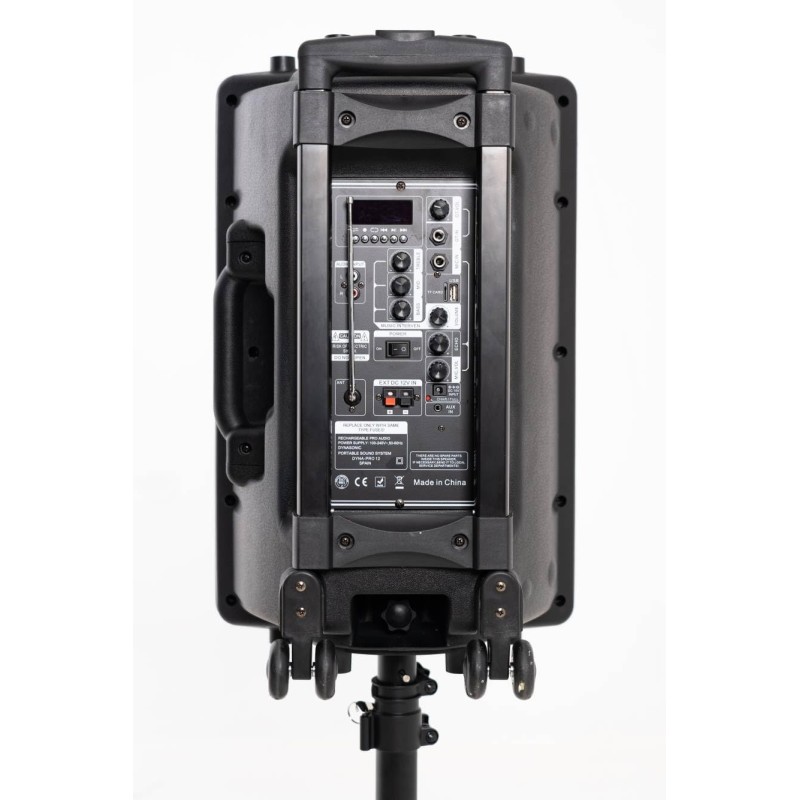 DYNASONIC - DYNAPRO 12 Plus (treppiede 3a Gen) Altoparlante Bluetooth portatile professionale, potente altoparlante Bluetooth da 700 W, 2 microfoni karaoke e supporto per tablet DYNASONIC - DYNAPRO 12 Plus (treppiede 3a Gen) Altoparlante Bluetooth portatile professionale, potente altoparlante Bluetooth da 700 W, 2 microfoni karaoke e supporto per tablet