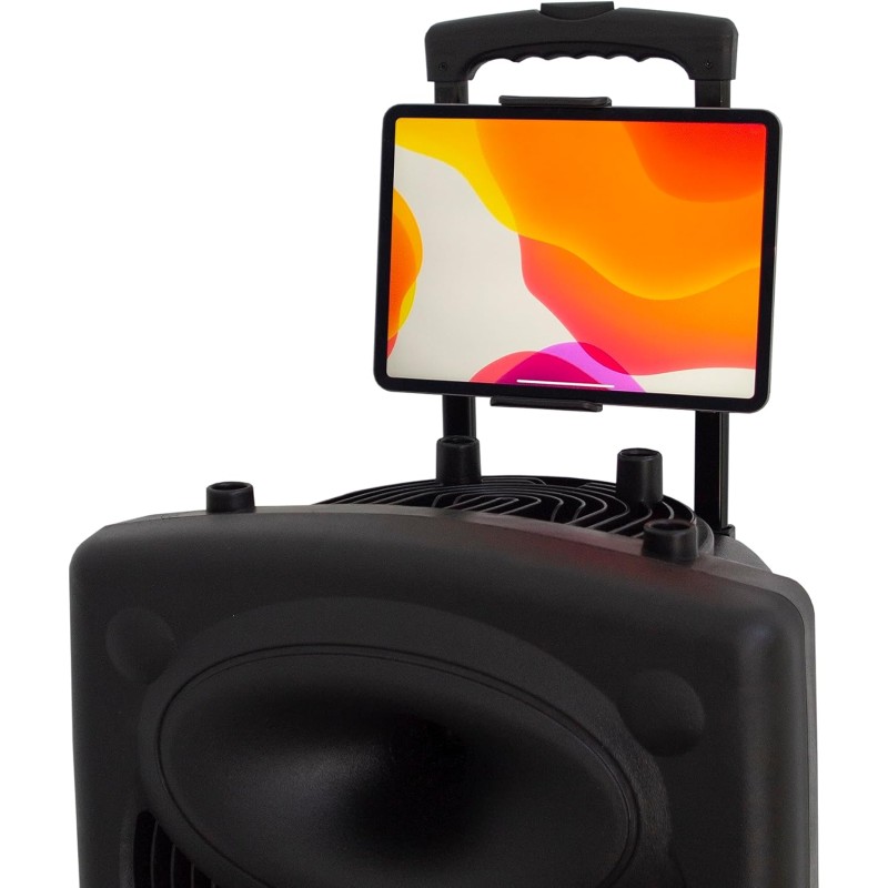 DYNASONIC - DYNAPRO 12 Plus (treppiede 3a Gen) Altoparlante Bluetooth portatile professionale, potente altoparlante Bluetooth da 700 W, 2 microfoni karaoke e supporto per tablet DYNASONIC - DYNAPRO 12 Plus (treppiede 3a Gen) Altoparlante Bluetooth portatile professionale, potente altoparlante Bluetooth da 700 W, 2 microfoni karaoke e supporto per tablet