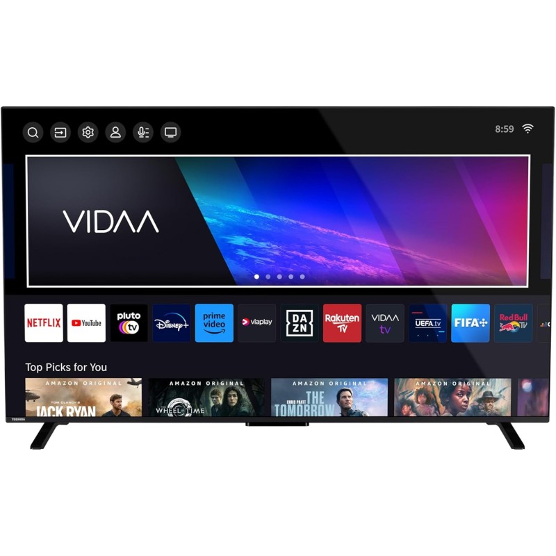 Toshiba Smart VIDAA TV 65" Ultra HD 65UV2363DA TV 4K 65 Pollici, Televisore LED Compatibile con Alexa, DVB-T2, Tecnologia LED, Dolby Vision HDR10, HDMI 2.1