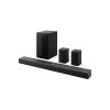 LG S70TR Soundbar TV 500W su 5.1.1 Canali con Subwoofer Wireless, Casse Posteriori Incluse, Dolby Atmos, DTS:X, Speaker Centrale Up-firing, HDMI Passthrough 4K 120Hz, AI Sound Pro