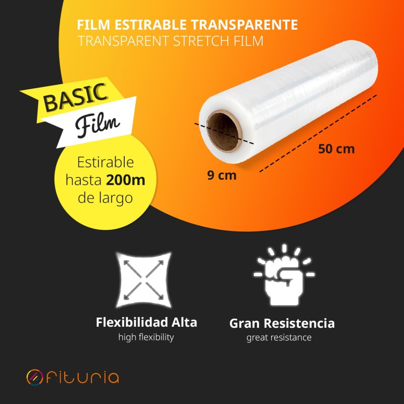 Pellicola Trasparente per Imballaggio, Plastica per Imballaggio Traslochi, Pellicola Trasparente Protettiva, Pellicola Imballaggio Mobili, Scatole Cartone Trasloco e Oggetti - Ofituria (1pz - Basic) - 1 unitá - Basic Pellicola Trasparente per Imballaggio, Plastica per Imballaggio Traslochi, Pellicola Trasparente Protettiva, Pellicola Imballaggio Mobili, Scatole Cartone Trasloco e Oggetti - Ofituria (1pz - Basic) - 1 unitá - Basic