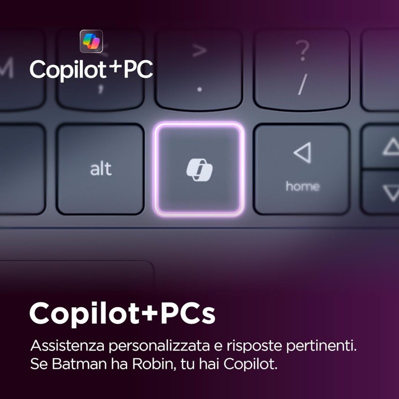 Lenovo Yoga Slim 7x Notebook AI, Display Touch 14.5" 3K OLED (2944x1840) 90Hz, Processore Qualcomm Snapdragon X Elite, RAM 16GB, 1TB SSD, Windows 11 Home Copilot+ PC, WiFi 7 - Blu, Esclusiva Amazon - 14" Touch | RAM 16GB | 1TB SSD