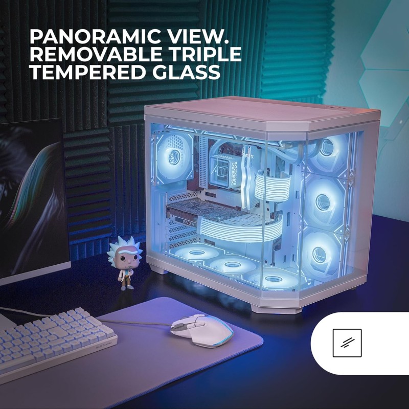 Mars Gaming MC-3TCORE, Gaming Custom ATX, Tripla Finestra Vetro Temperato Rimovibile, Doppia Fotocamera, Backplane Compatibile con Connettore Inverso Semitower, Supporto Raffreddamento Liquido, Bianco Mars Gaming MC-3TCORE, Gaming Custom ATX, Tripla Finestra Vetro Temperato Rimovibile, Doppia Fotocamera, Backplane Compatibile con Connettore Inverso Semitower, Supporto Raffreddamento Liquido, Bianco
