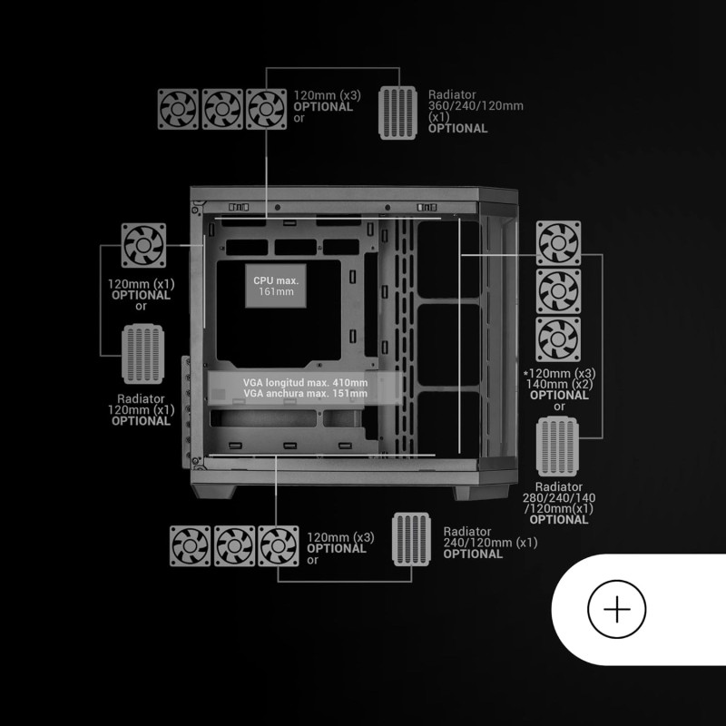Mars Gaming MC-3TCORE, Gaming Custom ATX, Tripla Finestra Vetro Temperato Rimovibile, Doppia Fotocamera, Backplane Compatibile con Connettore Inverso Semitower, Supporto Raffreddamento Liquido, Nero Mars Gaming MC-3TCORE, Gaming Custom ATX, Tripla Finestra Vetro Temperato Rimovibile, Doppia Fotocamera, Backplane Compatibile con Connettore Inverso Semitower, Supporto Raffreddamento Liquido, Nero