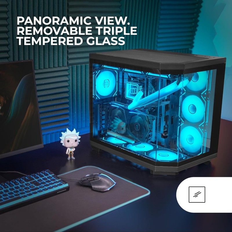 Mars Gaming MC-3TCORE, Gaming Custom ATX, Tripla Finestra Vetro Temperato Rimovibile, Doppia Fotocamera, Backplane Compatibile con Connettore Inverso Semitower, Supporto Raffreddamento Liquido, Nero Mars Gaming MC-3TCORE, Gaming Custom ATX, Tripla Finestra Vetro Temperato Rimovibile, Doppia Fotocamera, Backplane Compatibile con Connettore Inverso Semitower, Supporto Raffreddamento Liquido, Nero