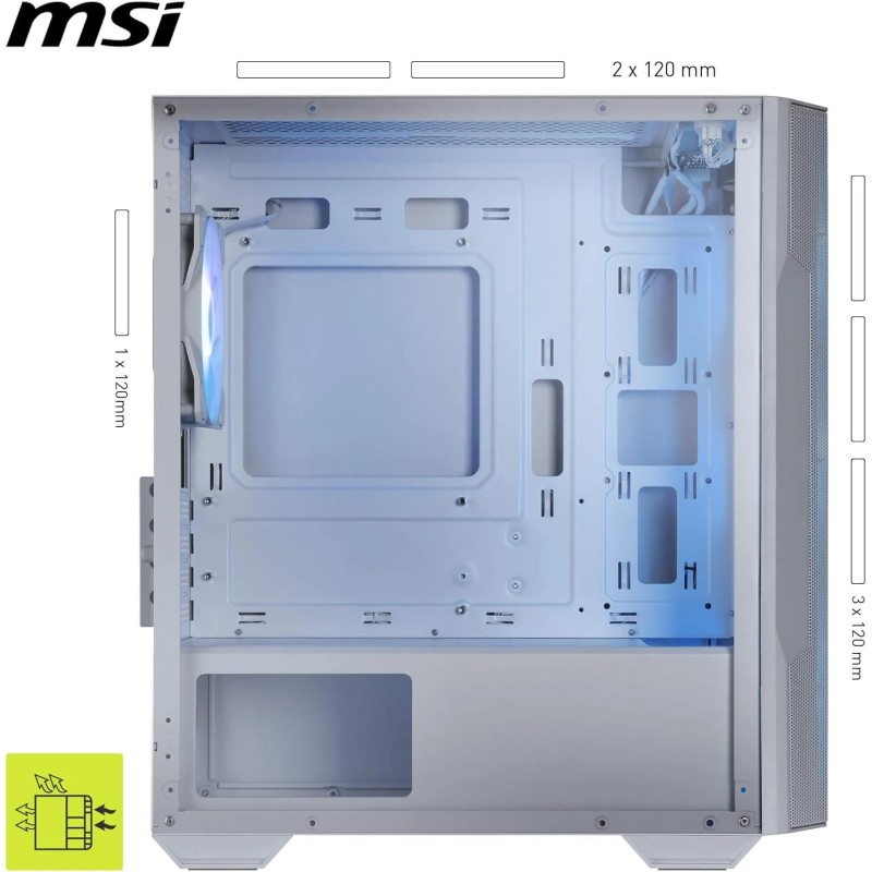 MSI MAG Forge M100R White - M100R / Micro-ATX MSI MAG Forge M100R White - M100R / Micro-ATX