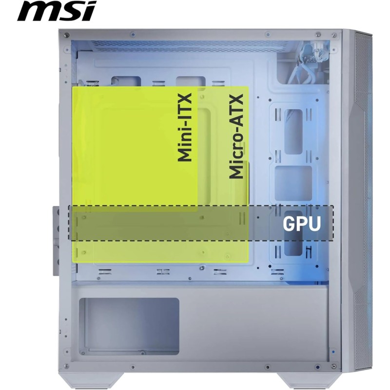 MSI MAG Forge M100R White - M100R / Micro-ATX MSI MAG Forge M100R White - M100R / Micro-ATX