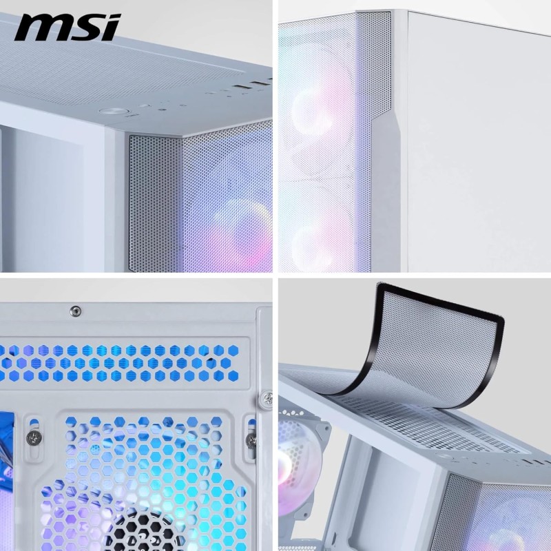MSI MAG Forge M100R White - M100R / Micro-ATX MSI MAG Forge M100R White - M100R / Micro-ATX