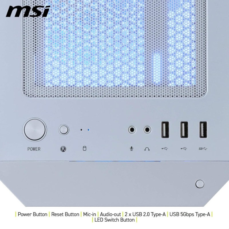 MSI MAG Forge M100R White - M100R / Micro-ATX MSI MAG Forge M100R White - M100R / Micro-ATX
