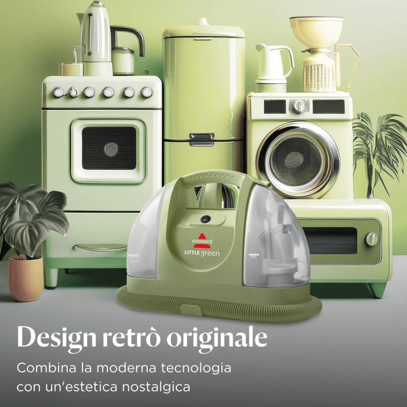 BISSELL Little Green, Lavatappeti, Lavatappezzeria per Macchie Quotidiane e Sporco, Lava Tappezzeria per Tappeti, Auto, Pulisci Divani, Moquette, Materassi e Altro, Potente Motore da 340W, 4098N BISSELL Little Green, Lavatappeti, Lavatappezzeria per Macchie Quotidiane e Sporco, Lava Tappezzeria per Tappeti, Auto, Pulisci Divani, Moquette, Materassi e Altro, Potente Motore da 340W, 4098N