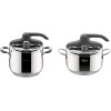 Lagostina Briosa LagoeasyUp Pentola a Pressione in Acciaio Inox 18/10 con Apertura Facile & Irradial Control Lagoeasy'UP Pentola a Pressione 5 L in Acciaio - 7L