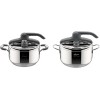 Lagostina Briosa LagoeasyUp Pentola a Pressione in Acciaio Inox 18/10 con Apertura Facile & Irradial Control Lagoeasy'UP Pentola a Pressione 5 L in Acciaio - 5L