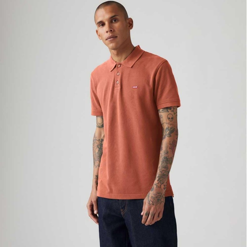 Levi's Housemark Polo T-Shirt Uomo - S Etruscan Red Pique Levi's Housemark Polo T-Shirt Uomo - S Etruscan Red Pique