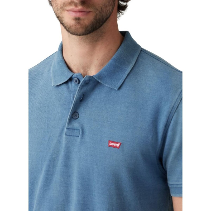 Levi's Housemark Polo T-Shirt Uomo - L True Indigo Mid Indigo Pique Levi's Housemark Polo T-Shirt Uomo - L True Indigo Mid Indigo Pique