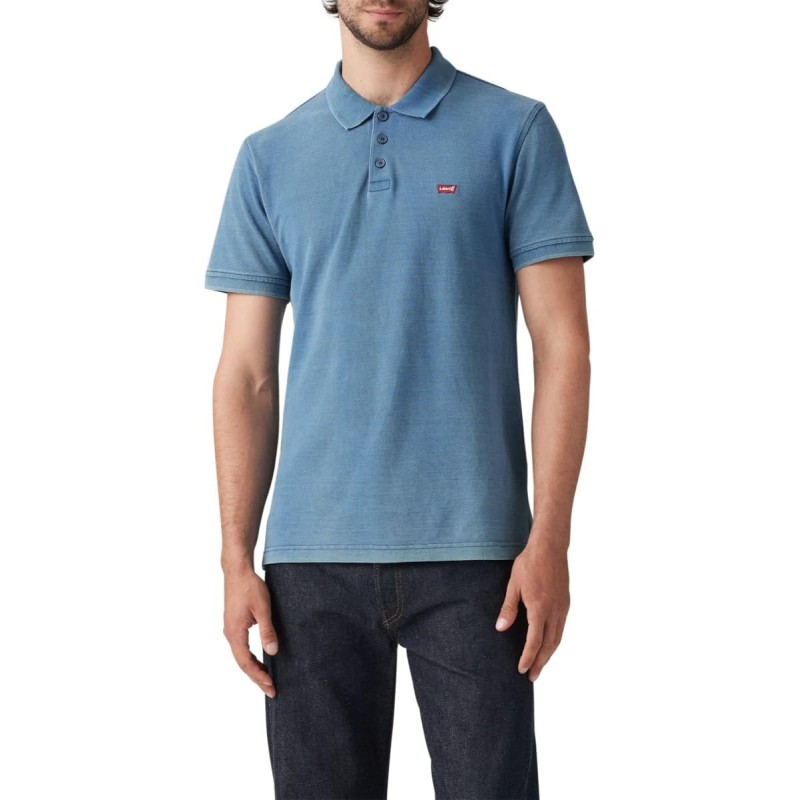 Levi's Housemark Polo T-Shirt Uomo - L True Indigo Mid Indigo Pique Levi's Housemark Polo T-Shirt Uomo - L True Indigo Mid Indigo Pique