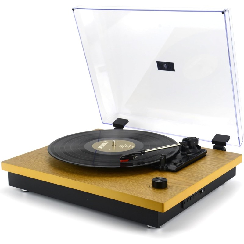 Majestic TT 53 - Giradischi vintage 33/45/78 Giri, wireless audio, Ingresso USB, altoparlanti incorporati, uscita RCA, wooden - marrone Majestic TT 53 - Giradischi vintage 33/45/78 Giri, wireless audio, Ingresso USB, altoparlanti incorporati, uscita RCA, wooden - marrone