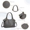 Miss Lulu Borsa Nero Donna Grande con Tracolla Regolabile, Tote Bag Impermeabile Pelle PU, per Lavoro, Scuola, Università e Viaggio - X-grigio Miss Lulu Borsa Nero Donna Grande con Tracolla Regolabile, Tote Bag Impermeabile Pelle PU, per Lavoro, Scuola, Università e Viaggio - X-grigio