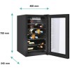 Candy DiVino CWC 021 M/NF Cantinetta Vino, 21 Bottiglie, App hOn con Tecnologia Vivino, Ripiani cromati, 39 dB, Classe G, 40x55x70 cm, Nero [Classe di efficienza energetica G]