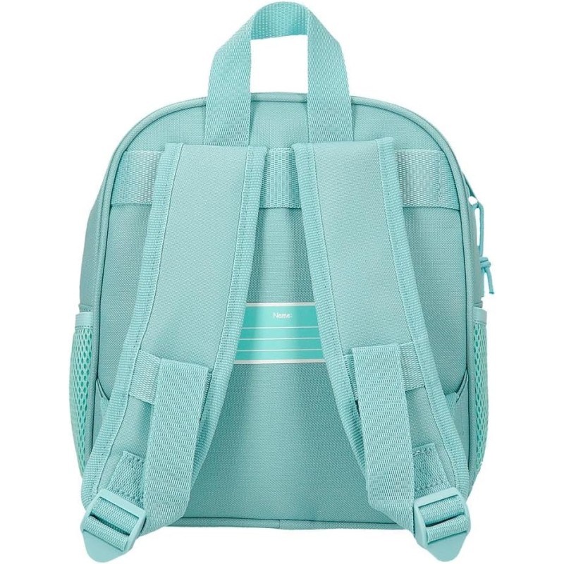 Disney Zaino per bambini, zaino scolastico, in poliestere, tasche laterali, spallacci larghi regolabili, maniglia superiore per appenderlo, con targhetta identificativa per il nome, sistema Magic Fix. - Friends