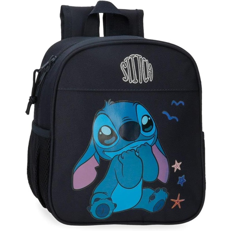 Disney Zaino per bambini, zaino scolastico, in poliestere, tasche laterali, spallacci larghi regolabili, maniglia superiore per appenderlo, con targhetta identificativa per il nome, sistema Magic Fix. - Excited
