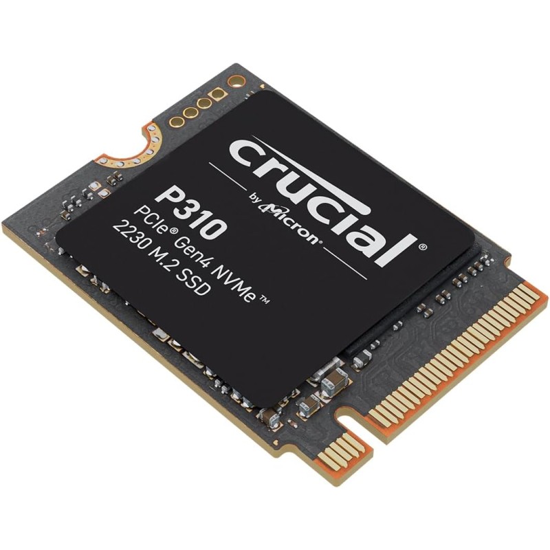 Crucial P310 SSD 1TB PCIe Gen4 NVMe M.2 2230, Fino a 7.100 MB/s, Compatibile con Steam Deck, ASUS ROG Ally, MSI Claw & Microsoft Surface - CT1000P310SSD2 - 1TB (M.2 2230) Crucial P310 SSD 1TB PCIe Gen4 NVMe M.2 2230, Fino a 7.100 MB/s, Compatibile con Steam Deck, ASUS ROG Ally, MSI Claw & Microsoft Surface - CT1000P310SSD2 - 1TB (M.2 2230)