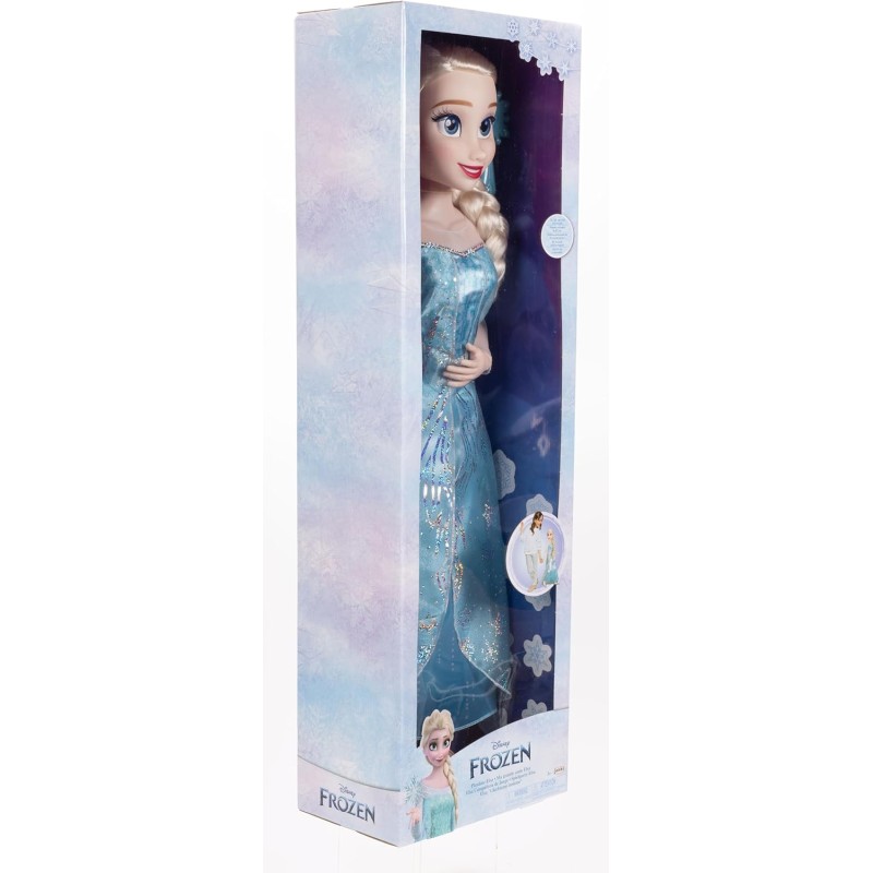Frozen – bambola alta 80 cm di Elsa con accessori, una compagna di gioco perfetta, completamente articolata, sta anche in piedi da sola!