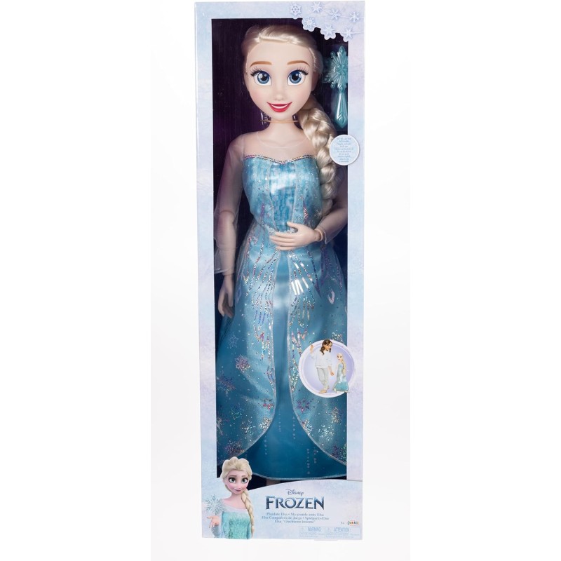 Frozen – bambola alta 80 cm di Elsa con accessori, una compagna di gioco perfetta, completamente articolata, sta anche in piedi da sola!