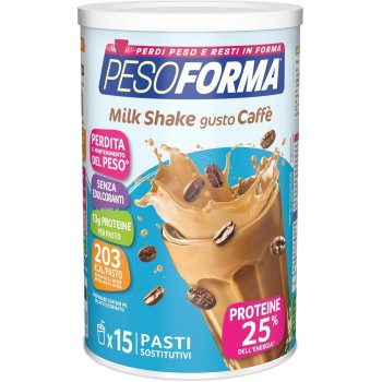 Pesoforma - MILKSHAKE CAFFÈ - Pasto sostitutivo per il controllo del peso - Smoothie gustoso che aiuta a rimettersi in forma - 13g di proteine per pasto - Solo 203 calorie - 15 pasti - 450 g Pesoforma - MILKSHAKE CAFFÈ - Pasto sostitutivo per il controllo del peso - Smoothie gustoso che aiuta a rimettersi in forma - 13g di proteine per pasto - Solo 203 calorie - 15 pasti - 450 g