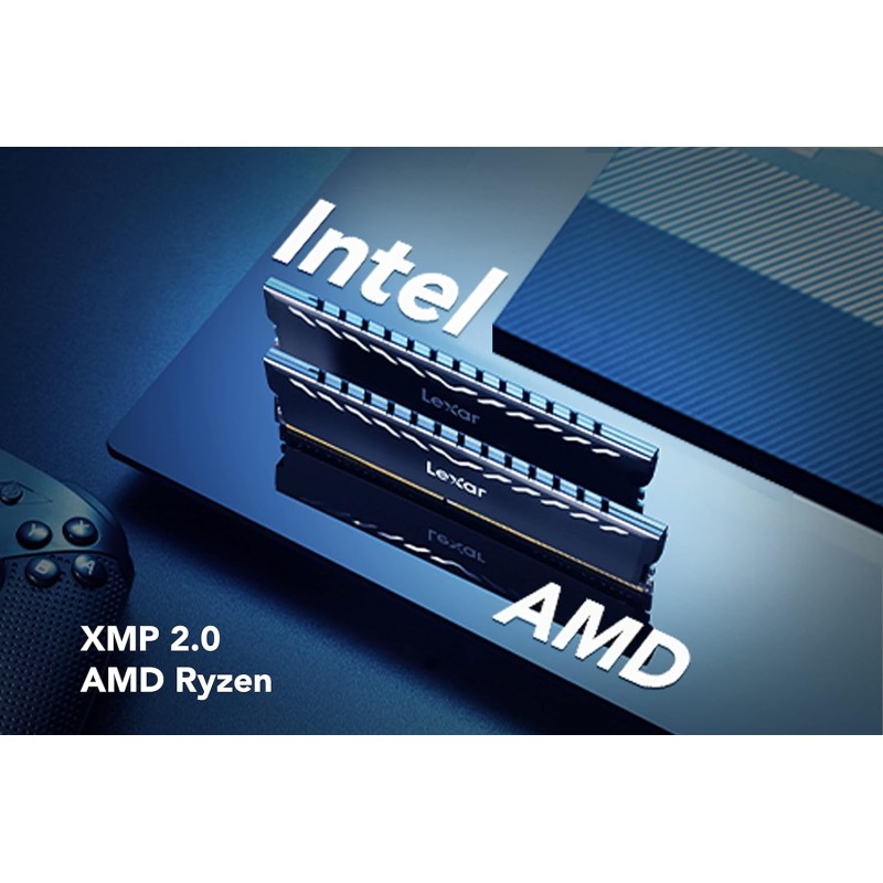 Lexar THOR DDR4 RAM 8GB 3200MHz, Memoria desktop UDIMM DRAM 288-Pin, PC Memoria ad alte prestazioni CL16 per Intel XMP 2.0, Memoria interna per PC/computer, CL16-20-20-40, 1.35V(LD4BU008G-R3200GSXG) - 8GB Single Lexar THOR DDR4 RAM 8GB 3200MHz, Memoria desktop UDIMM DRAM 288-Pin, PC Memoria ad alte prestazioni CL16 per Intel XMP 2.0, Memoria interna per PC/computer, CL16-20-20-40, 1.35V(LD4BU008G-R3200GSXG) - 8GB Single