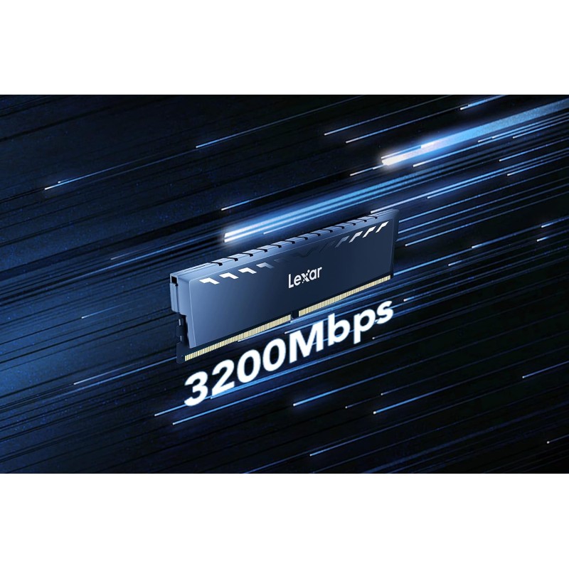 Lexar THOR DDR4 RAM 8GB 3200MHz, Memoria desktop UDIMM DRAM 288-Pin, PC Memoria ad alte prestazioni CL16 per Intel XMP 2.0, Memoria interna per PC/computer, CL16-20-20-40, 1.35V(LD4BU008G-R3200GSXG) - 8GB Single Lexar THOR DDR4 RAM 8GB 3200MHz, Memoria desktop UDIMM DRAM 288-Pin, PC Memoria ad alte prestazioni CL16 per Intel XMP 2.0, Memoria interna per PC/computer, CL16-20-20-40, 1.35V(LD4BU008G-R3200GSXG) - 8GB Single