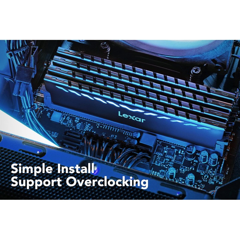 Lexar THOR DDR4 RAM 8GB 3200MHz, Memoria desktop UDIMM DRAM 288-Pin, PC Memoria ad alte prestazioni CL16 per Intel XMP 2.0, Memoria interna per PC/computer, CL16-20-20-40, 1.35V(LD4BU008G-R3200GSXG) - 8GB Single Lexar THOR DDR4 RAM 8GB 3200MHz, Memoria desktop UDIMM DRAM 288-Pin, PC Memoria ad alte prestazioni CL16 per Intel XMP 2.0, Memoria interna per PC/computer, CL16-20-20-40, 1.35V(LD4BU008G-R3200GSXG) - 8GB Single