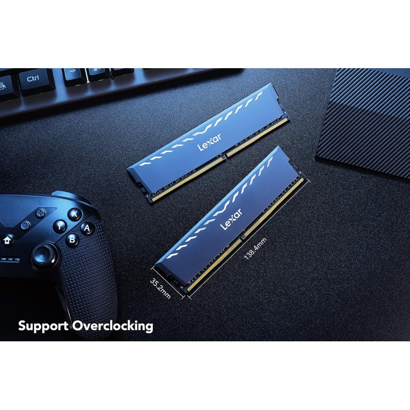 Lexar THOR DDR4 RAM 8GB 3200MHz, Memoria desktop UDIMM DRAM 288-Pin, PC Memoria ad alte prestazioni CL16 per Intel XMP 2.0, Memoria interna per PC/computer, CL16-20-20-40, 1.35V(LD4BU008G-R3200GSXG) - 8GB Single Lexar THOR DDR4 RAM 8GB 3200MHz, Memoria desktop UDIMM DRAM 288-Pin, PC Memoria ad alte prestazioni CL16 per Intel XMP 2.0, Memoria interna per PC/computer, CL16-20-20-40, 1.35V(LD4BU008G-R3200GSXG) - 8GB Single
