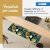 Comart - Tappeto Cucina Austin - Impermeabile - Antiscivolo - Antimacchia - Lavabile in Lavatrice - Passatoia in Poliestere - per Corridoio e Cucina - Made in Italy - Tropicale Peperomia - 50x170 cm - 50 x 170 cm