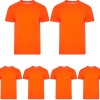 Derby, Camiseta Poliéster Tacto Algodón Canottiera Unisex-Adulto - L Arancio Fluoro