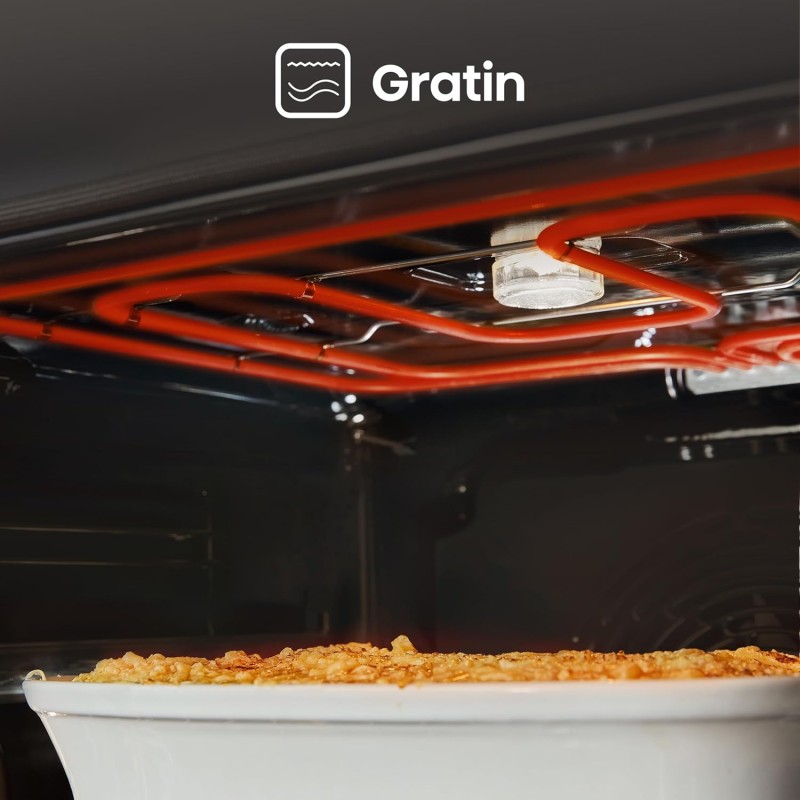 Hisense BI64213E4PX, Forno Multifunzione Termoventilato, Cavità XXL 77L, Pulizia Pirolitica, 13funzioni di cottura, Funzione pizza 300°C, Cottura AirFry, Display Led, Soft closing, Guide telescopiche Hisense BI64213E4PX, Forno Multifunzione Termoventilato, Cavità XXL 77L, Pulizia Pirolitica, 13funzioni di cottura, Funzione pizza 300°C, Cottura AirFry, Display Led, Soft closing, Guide telescopiche