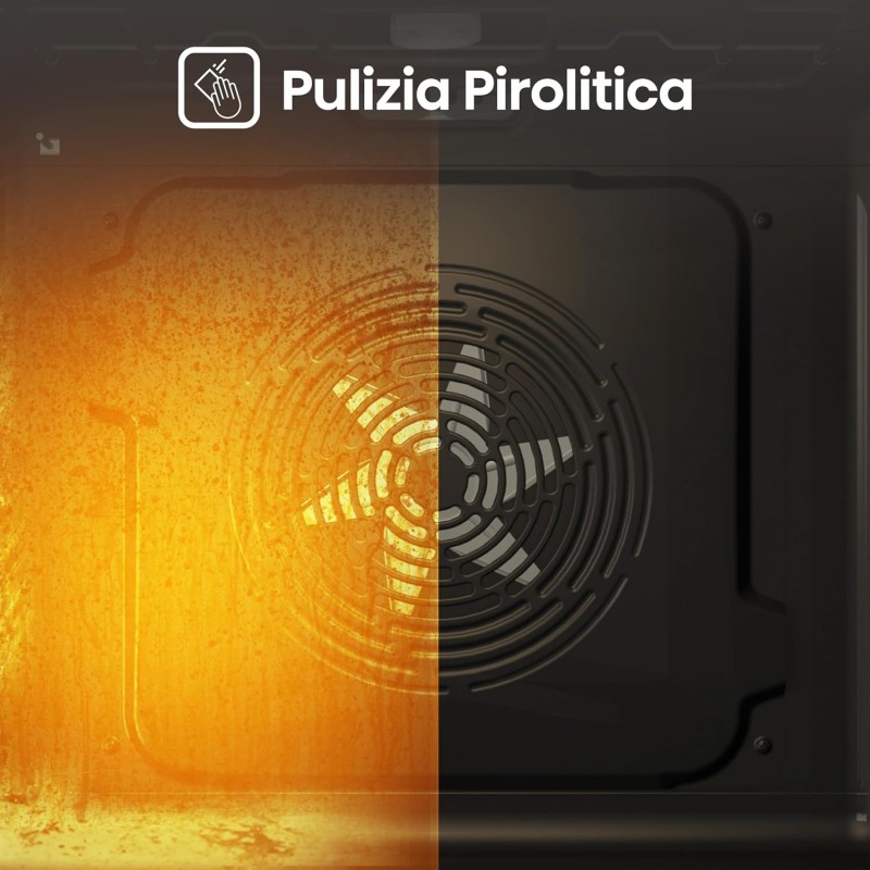 Hisense BI64213E4PX, Forno Multifunzione Termoventilato, Cavità XXL 77L, Pulizia Pirolitica, 13funzioni di cottura, Funzione pizza 300°C, Cottura AirFry, Display Led, Soft closing, Guide telescopiche Hisense BI64213E4PX, Forno Multifunzione Termoventilato, Cavità XXL 77L, Pulizia Pirolitica, 13funzioni di cottura, Funzione pizza 300°C, Cottura AirFry, Display Led, Soft closing, Guide telescopiche