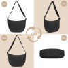 Miss Lulu Borsa Tracolla Donna Nero Nylon Impermeabile, Borse Mezzaluna Marsupio Spalla Con con Tracolla Regolabile, Messenger Crossbody Bag per Shopping Viaggio - 1-2 Nero Miss Lulu Borsa Tracolla Donna Nero Nylon Impermeabile, Borse Mezzaluna Marsupio Spalla Con con Tracolla Regolabile, Messenger Crossbody Bag per Shopping Viaggio - 1-2 Nero